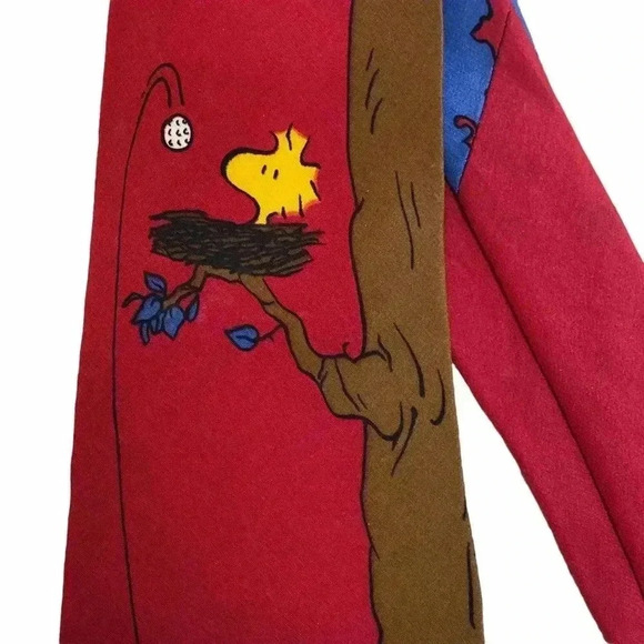 Peanuts Snoopy Woodstock Mens Tie Golf - Picture 6 of 8